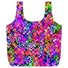 Swirly Twirly Colors Full Print Recycle Bags (l) 