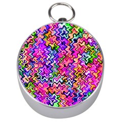 Swirly Twirly Colors Silver Compasses