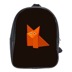 Dark Cute Origami Fox School Bags(large) 