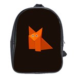 Dark Cute Origami Fox School Bags(Large)  Front