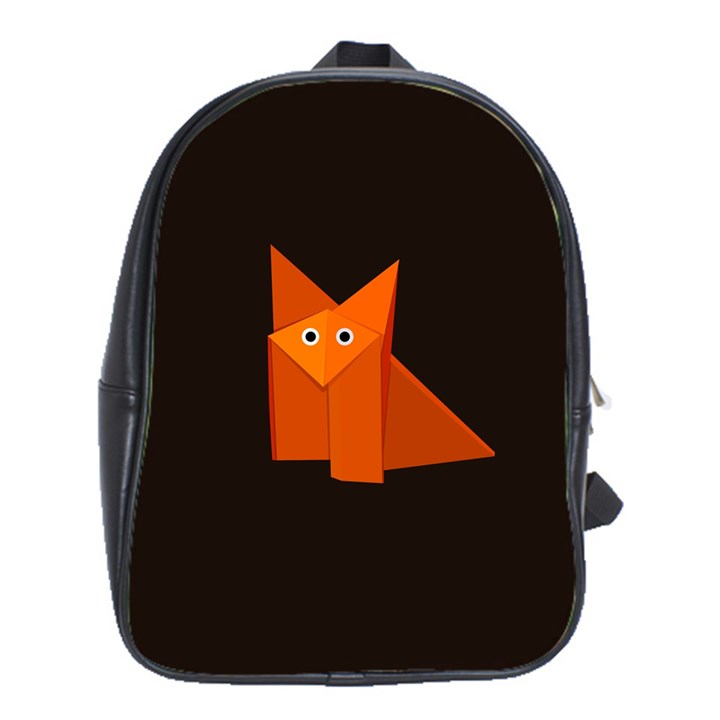 Dark Cute Origami Fox School Bags(Large) 