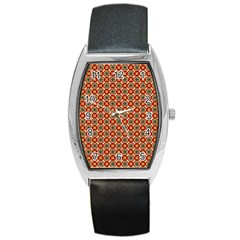 Cute Pretty Elegant Pattern Barrel Metal Watches