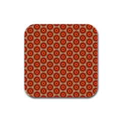 Cute Pretty Elegant Pattern Rubber Square Coaster (4 Pack) 