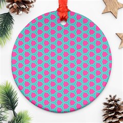 Cute Pretty Elegant Pattern Ornament (round) 