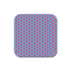 Cute Pretty Elegant Pattern Rubber Square Coaster (4 Pack) 