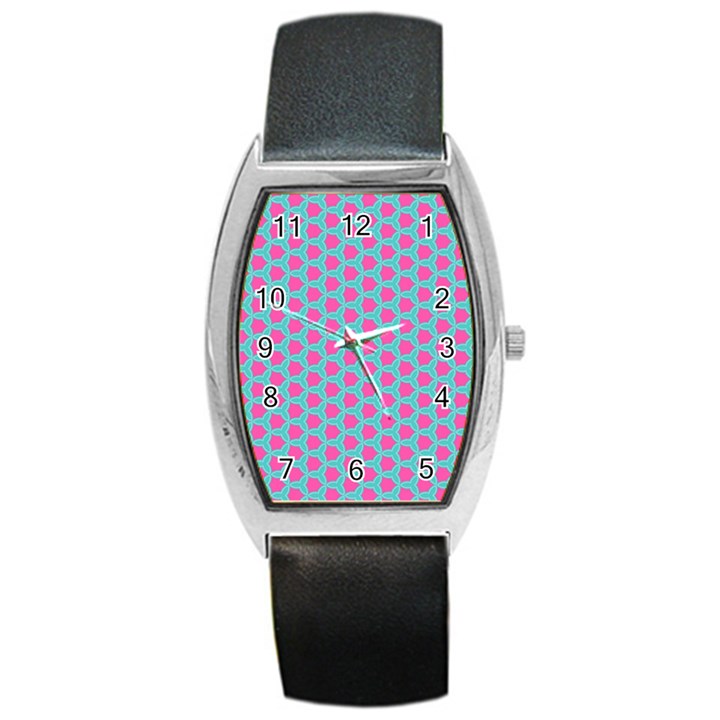 Cute Pretty Elegant Pattern Barrel Metal Watches