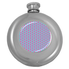 Cute Pretty Elegant Pattern Round Hip Flask (5 Oz)