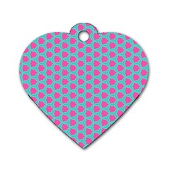 Cute Pretty Elegant Pattern Dog Tag Heart (two Sides)