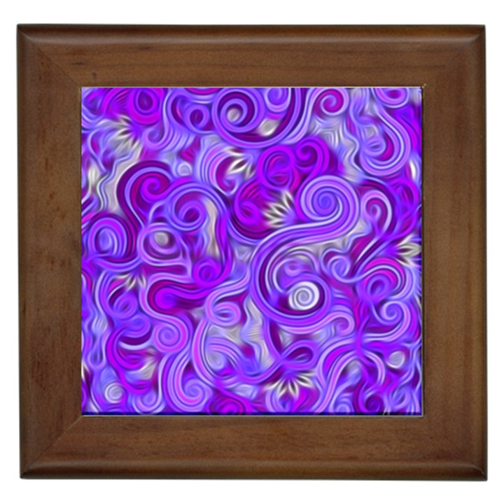 Lavender Swirls Framed Tiles