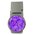 Lavender Swirls Money Clips (Round)  Front