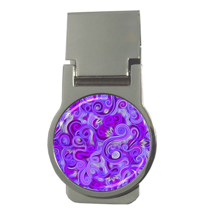 Lavender Swirls Money Clips (Round) 