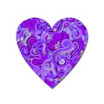 Lavender Swirls Heart Magnet Front