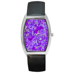 Lavender Swirls Barrel Metal Watches