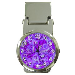 Lavender Swirls Money Clip Watches by KirstenStar