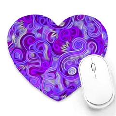 Lavender Swirls Heart Mousepads