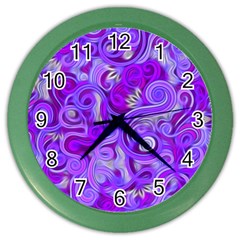 Lavender Swirls Color Wall Clocks