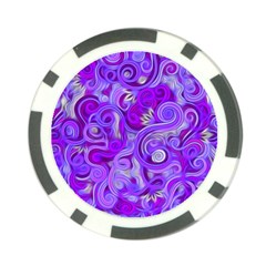 Lavender Swirls Poker Chip Card Guards