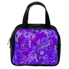 Lavender Swirls Classic Handbags (one Side)