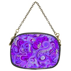 Lavender Swirls Chain Purses (two Sides) 