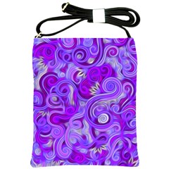 Lavender Swirls Shoulder Sling Bags