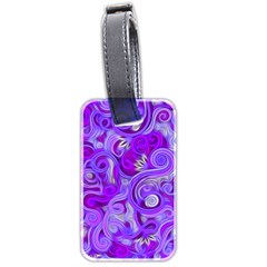 Lavender Swirls Luggage Tags (two Sides)