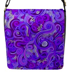 Lavender Swirls Flap Messenger Bag (s) by KirstenStar