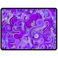 Lavender Swirls Double Sided Fleece Blanket (large)  by KirstenStar