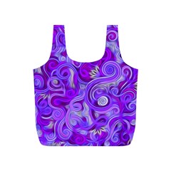 Lavender Swirls Full Print Recycle Bags (s) 