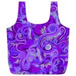 Lavender Swirls Full Print Recycle Bags (L)  Front