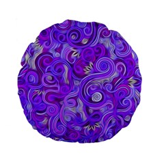 Lavender Swirls Standard 15  Premium Flano Round Cushions