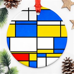 Colorful Rectangles Ornament (round)