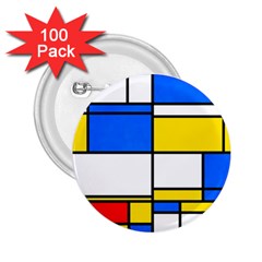 Colorful Rectangles 2 25  Button (100 Pack)