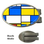 Colorful rectangles Money Clip (Oval) Front