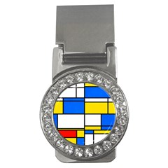 Colorful Rectangles Money Clip (cz)