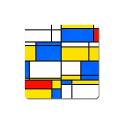 Colorful Rectangles Magnet (square)