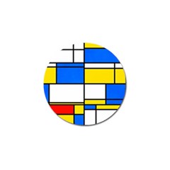 Colorful Rectangles Golf Ball Marker by LalyLauraFLM