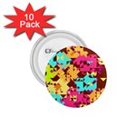 Shapes in retro colors 1.75  Button (10 pack)  Front