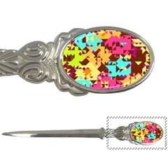 Shapes In Retro Colors Letter Opener