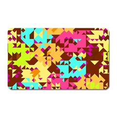 Shapes In Retro Colors Magnet (rectangular) by LalyLauraFLM