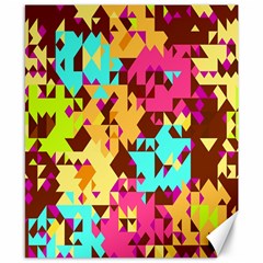 Shapes In Retro Colors Canvas 8  X 10  by LalyLauraFLM