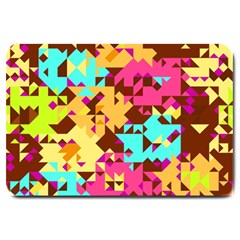 Shapes In Retro Colors Large Doormat