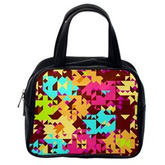 Shapes In Retro Colors Classic Handbag (one Side)