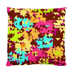 Shapes In Retro Colors Standard Cushion Case (two Sides)