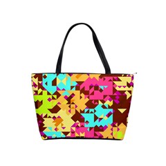 Shapes In Retro Colors Classic Shoulder Handbag by LalyLauraFLM