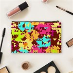 Shapes in retro colors Cosmetic Bag (Medium) Back