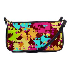 Shapes In Retro Colors Shoulder Clutch Bag by LalyLauraFLM