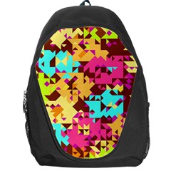 Shapes In Retro Colors Backpack Bag by LalyLauraFLM