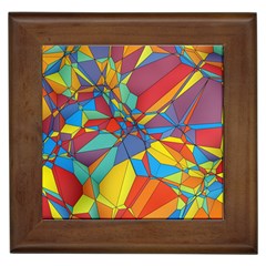 Colorful Miscellaneous Shapes Framed Tile by LalyLauraFLM