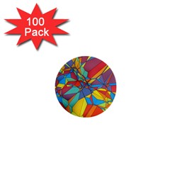 Colorful Miscellaneous Shapes 1  Mini Button (100 Pack) 