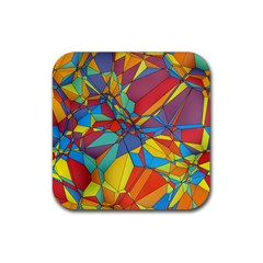 Colorful Miscellaneous Shapes Rubber Coaster (square)